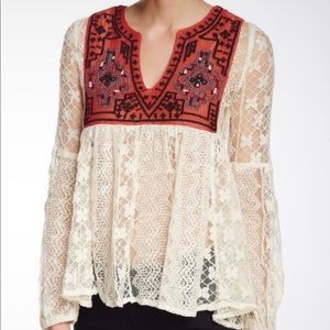 NWT Free People Lace Top